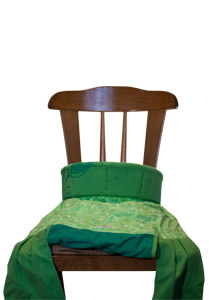 Place the carrier on chair back side up